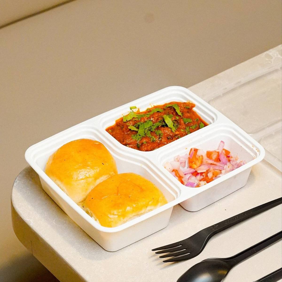 Pav Bhaji at Basant Restaurant Cakes & Sweets
