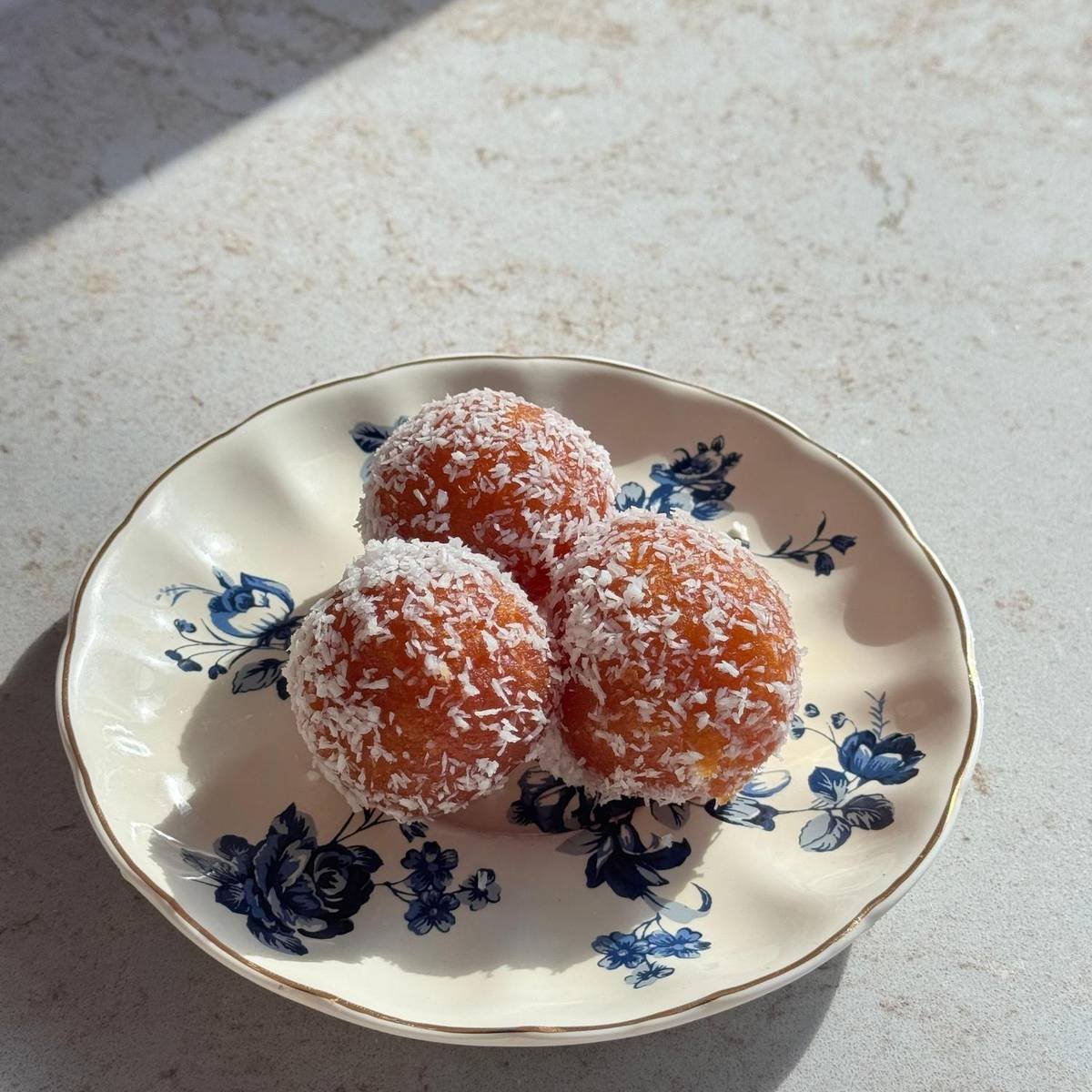 Coconut Gulab Jamun at Basant Restaurant Cakes & Sweets