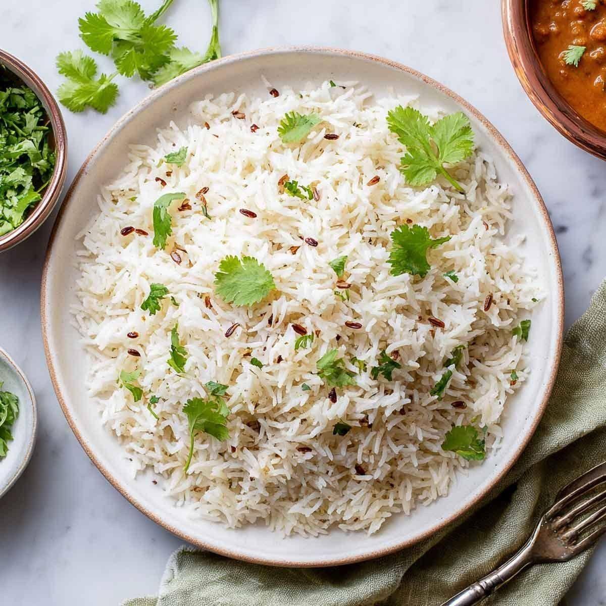 Jeera Rice at Basant Restaurant Cakes & Sweets
