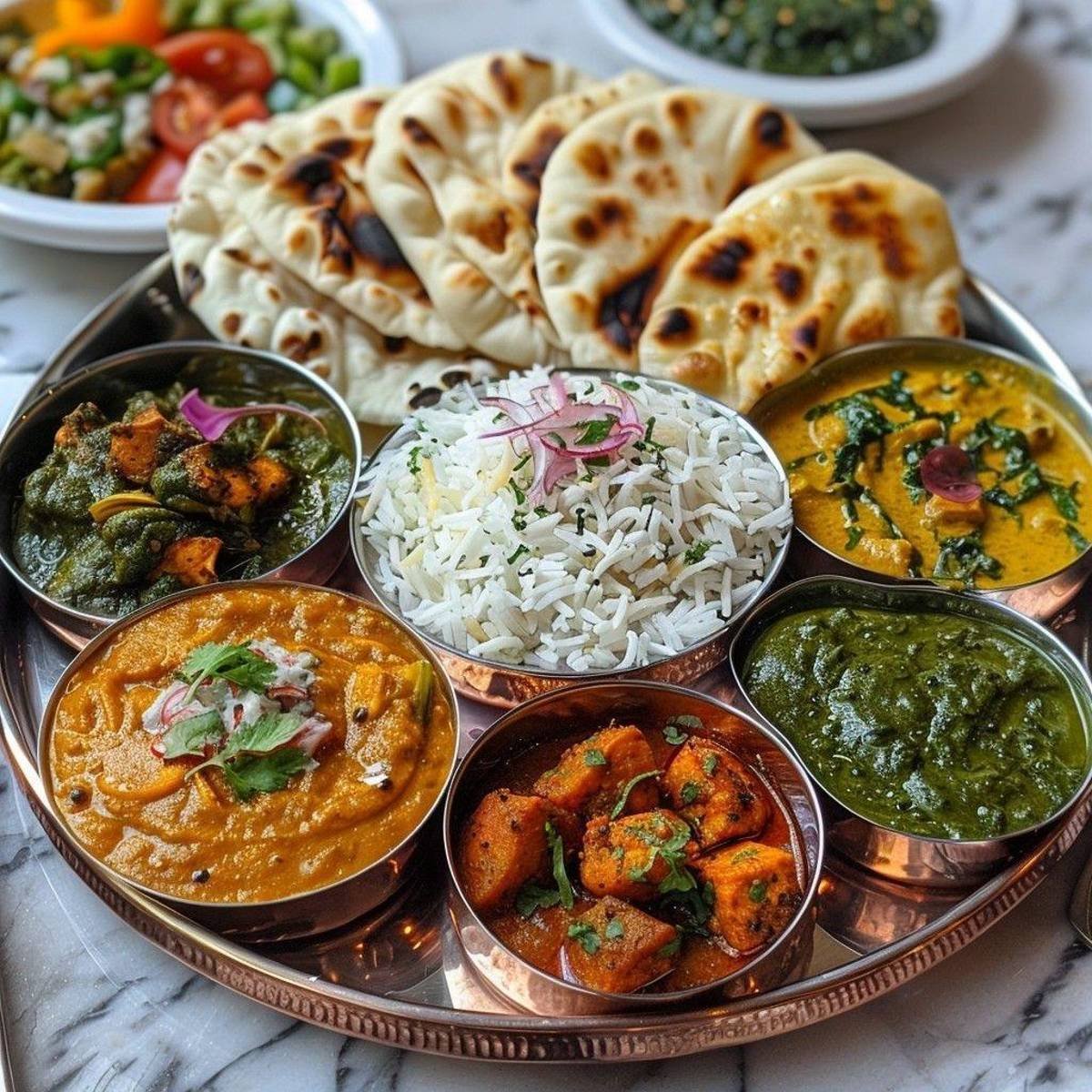 Paneer Thali at Basant Restaurant Cakes & Sweets
