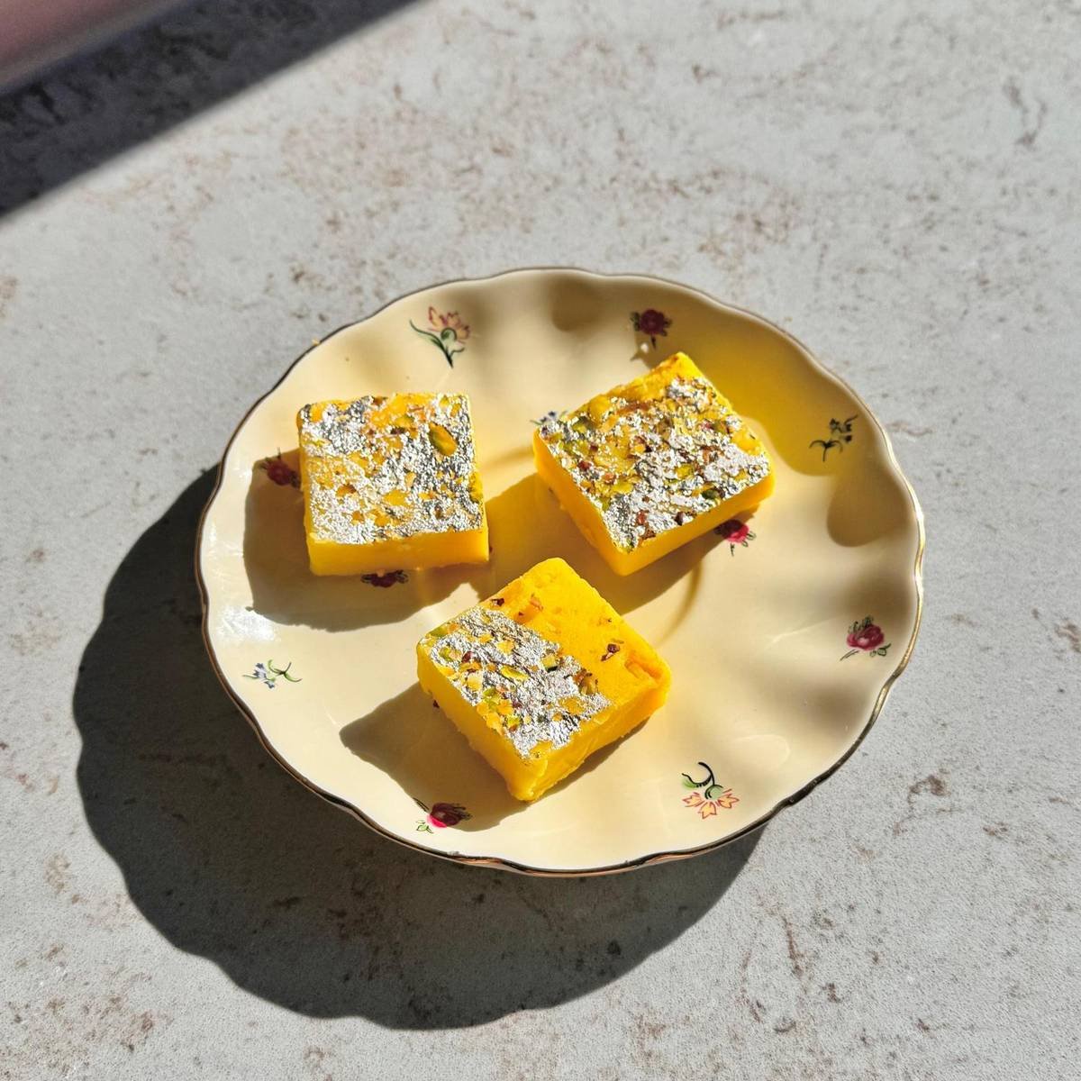 Kesar Pista Barfi at Basant Restaurant Cakes & Sweets