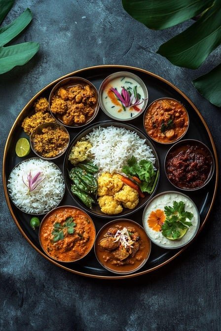 Chicken Thali at Basant Restaurant Cakes & Sweets