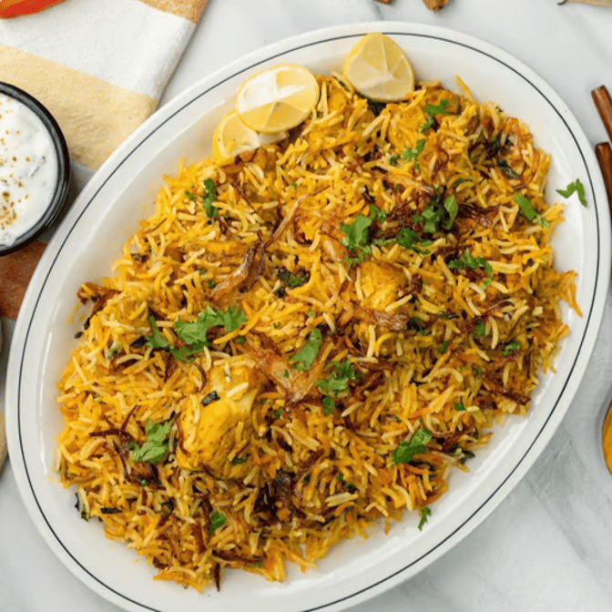 Chicken Biryani at Basant Restaurant Cakes & Sweets