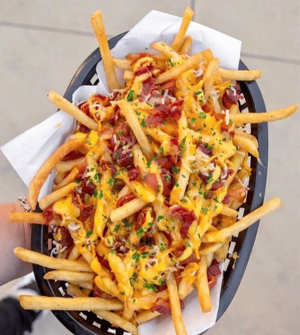 Fries Chaat at Basant Restaurant Cakes & Sweets